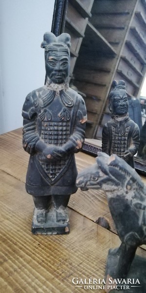 Chinese clay soldiers, terracotta soldiers, horse figurine souvenir