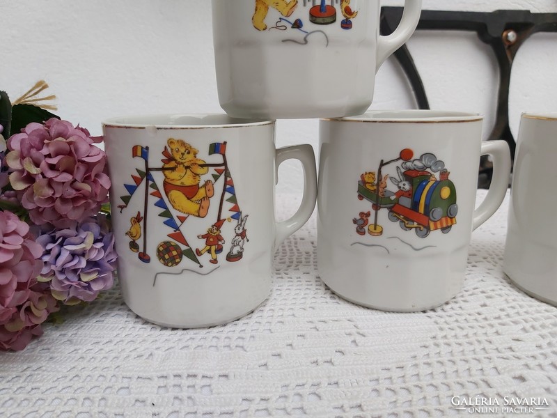 Extra rare raven house porcelain fairytale figure porcelain mug mugs nostalgia train circus