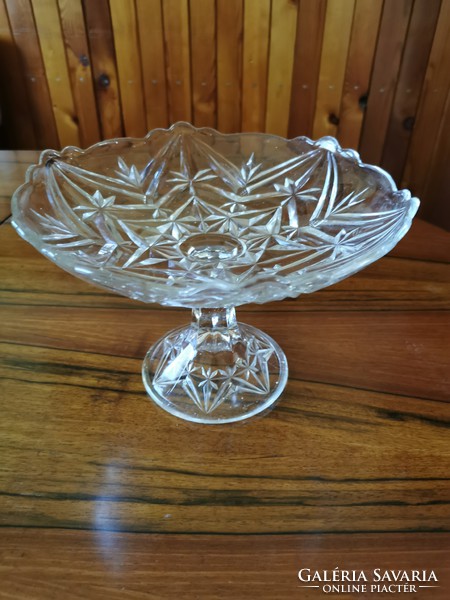 Glass cake plate with base, fruit bowl, centerpiece