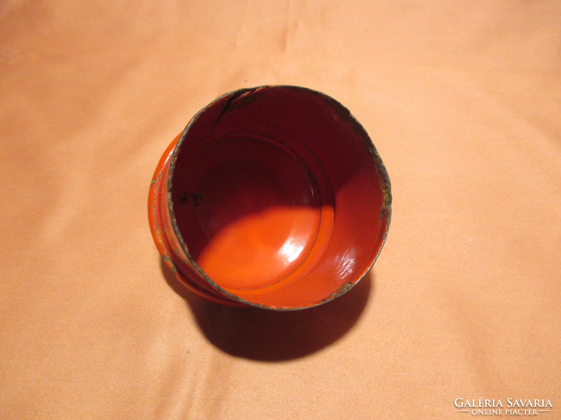 Old red enamel cegléd jug lid, water jug lid