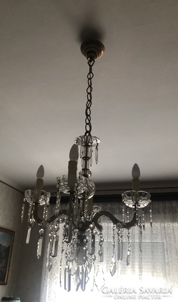 Crystal chandelier, ceiling lamp, 4 branches