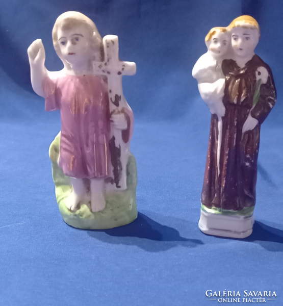 Vallási témájú kis porcelánok,kegytárgy