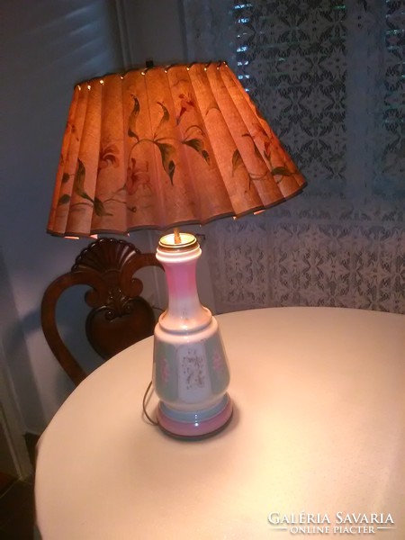 Porcelain lamp 66 cm high, Art Nouveau, table