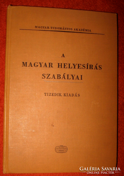 A MAGYAR HELYESÍRÁS SZABÁLYAI  10. kiadás