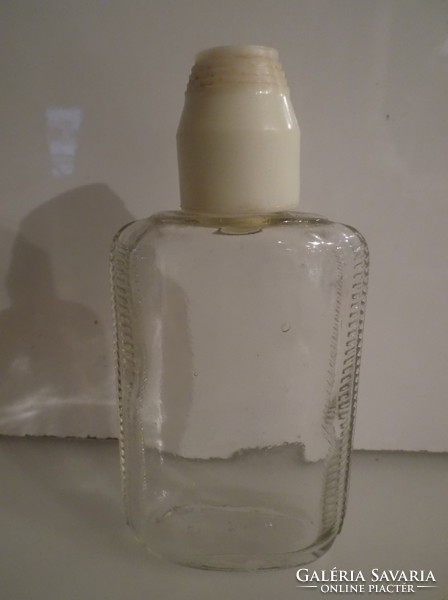 Bottle - old - 2 dl - flat bottle - top small glass - German - flawless