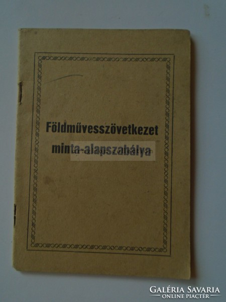 Av836.15 Sample statutes of an agricultural cooperative 1950k