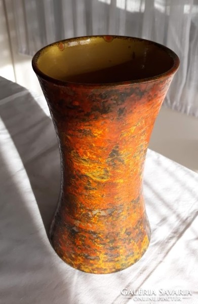21,5 cm hódmezővásárhelyi kerámia váza, retro