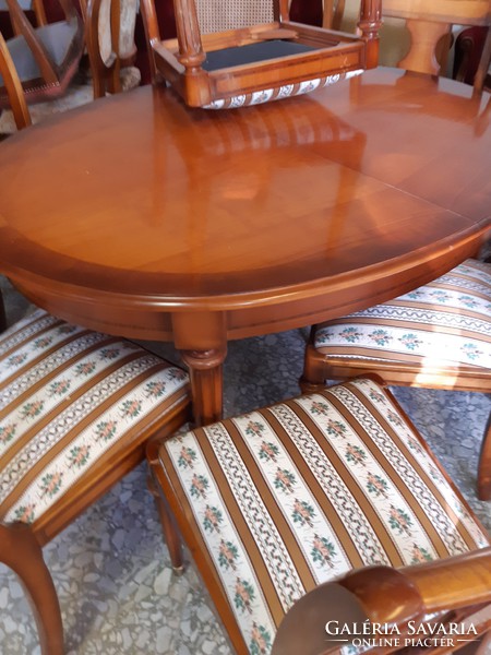 Warrings salzburg cherry wood with pull-out dining table and 6 chairs