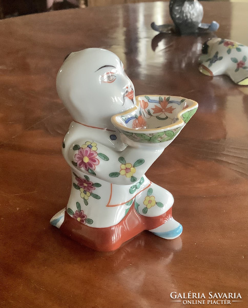 Herend porcelain Chinese / Mandarin serving figure from the 1940s. Flawless!