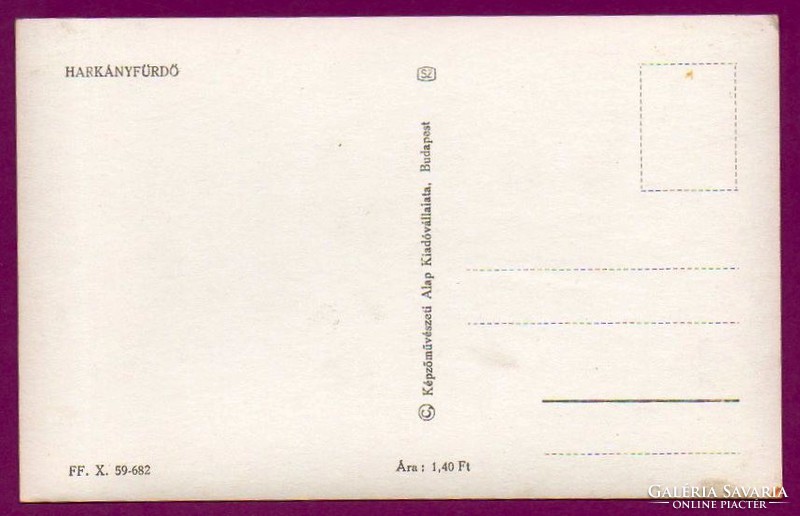 090 --- Postatiszta képeslap   Harkányfürdő