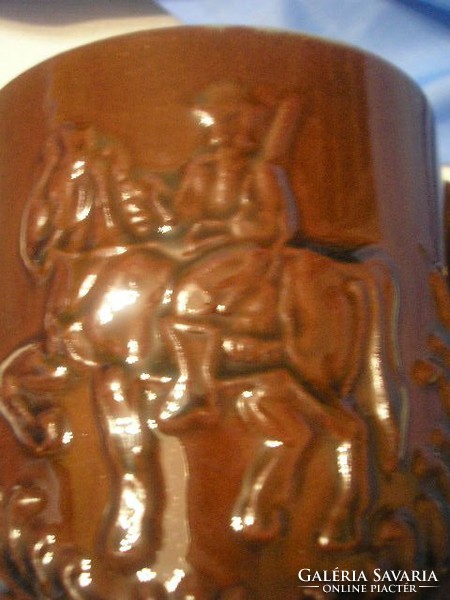 N3 hunter on his horse Hungarian jug ornate convex rarity marked below