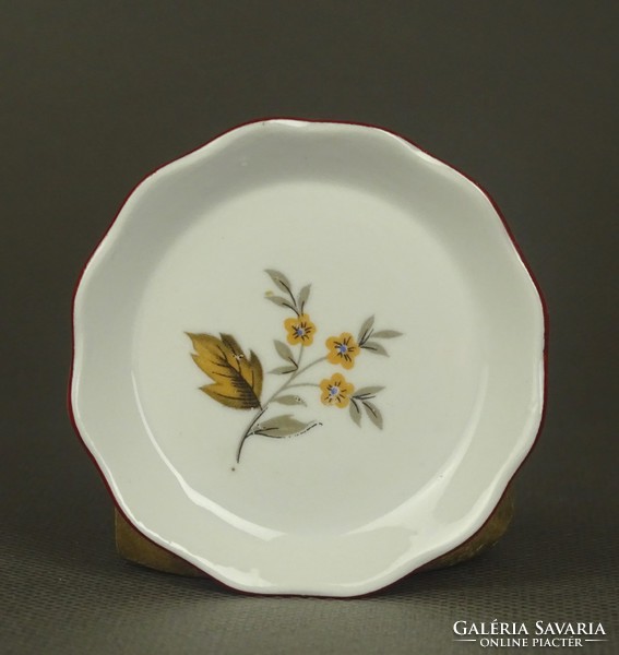 1G127 old budapest aquincum marked porcelain mini decorative plate 5.5 Cm