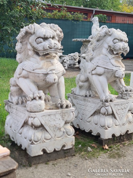 Kínai márvány oroszlán pár