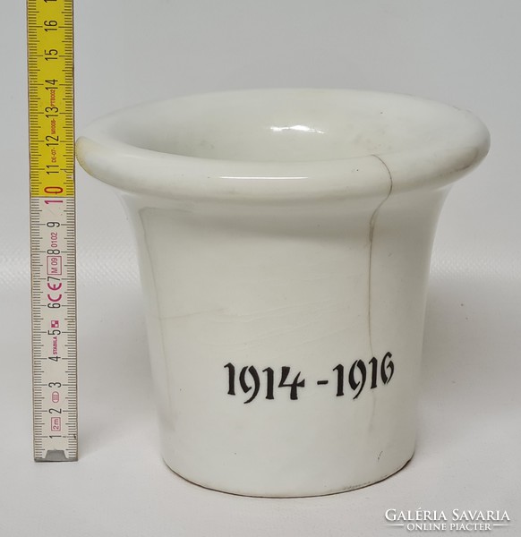 "1914-1916" I. világháborús porcelán hadi mozsár (1929)