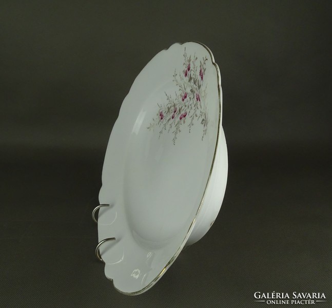 1G116 Large Oval Gilt Porcelain Meat Bowl