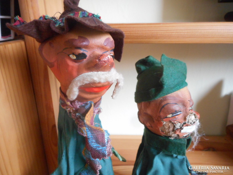 2 pcs. Old fair glove puppet figure (puppet, toy)