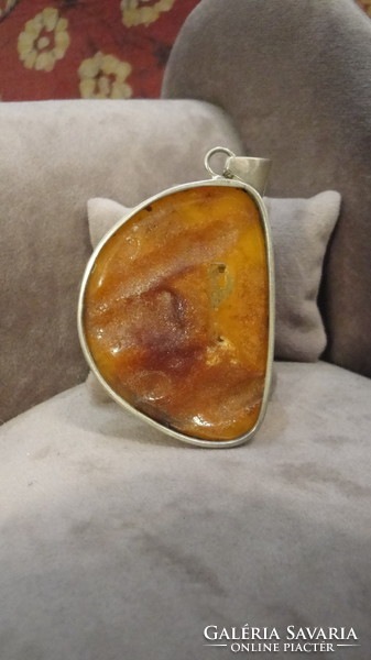 Polish honey amber pendant