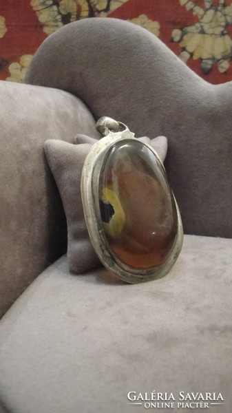 Indonesian amber pendant
