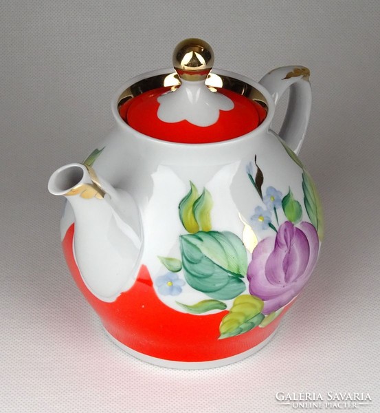 1G158 old small porcelain coffee pot 13.5 Cm