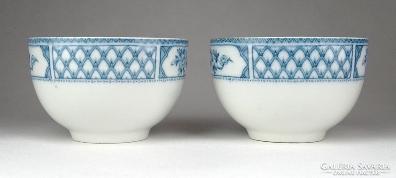 1G184 Johnson Bros kék-fehér angol porcelán teáscsésze pár