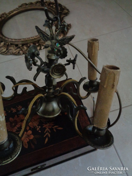 Antique Viennese bronze chandelier