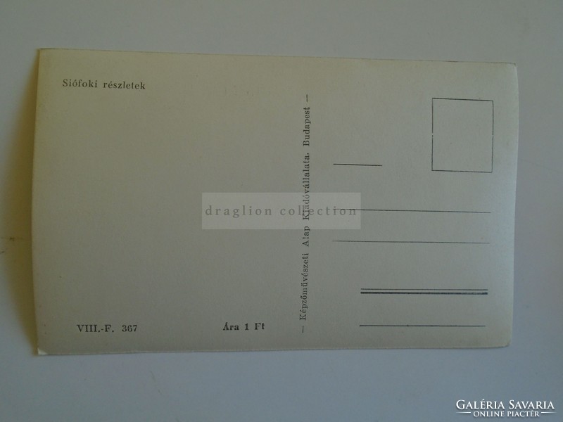 D184953 old postcard - Siófok 1950k