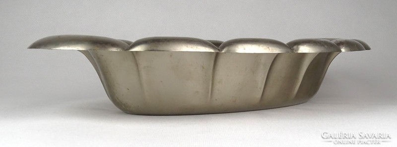 1G195 old marked brilliant oval metal centerpiece serving bowl 35 cm