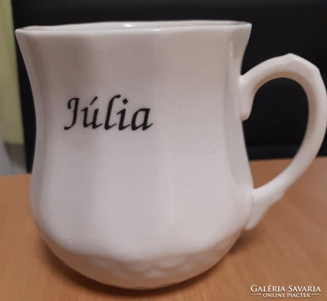 Stone cartilage mug with Jancsi and Julia inscriptions