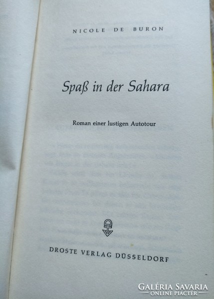 Spass in der Sahara, német nyelvű regény, alkudható!