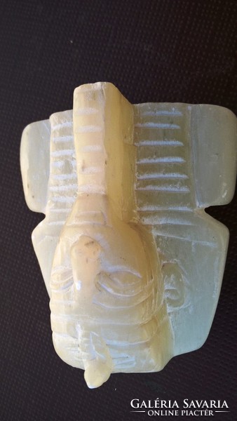 Egyptian carved pharaoh head (jade?) Vending machine also