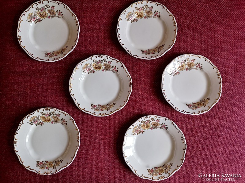 Zsolnay retró luxus 6+6 darabos desszertes tányér