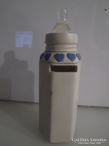 Bush - baby bottle shape - 17 x 5.5 - ceramic - convex pattern - German - flawless