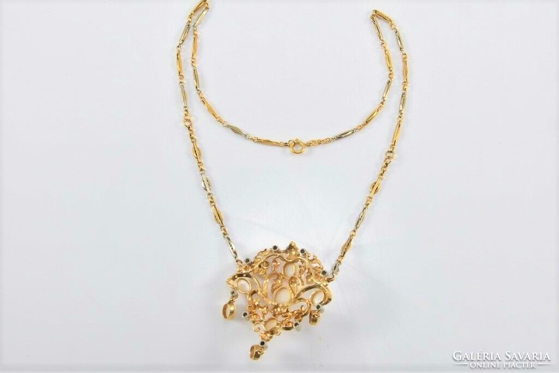Bieder  arany collier Opál-gyémántokkal