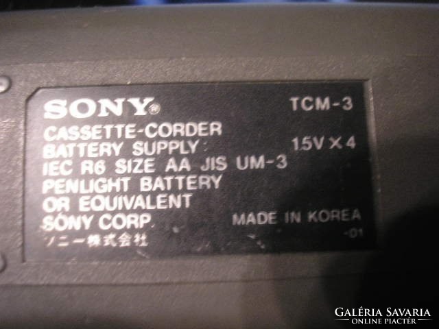 N8 Sonny lejátszó TCM -3 typ nagy kazettás működő hatalmas erőteljes hangzású 4 x1.5 v-os