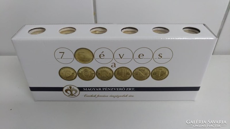 75th anniversary forint roll set - 6 different commemorative 5 ft rolls (300 coins) in a gift box