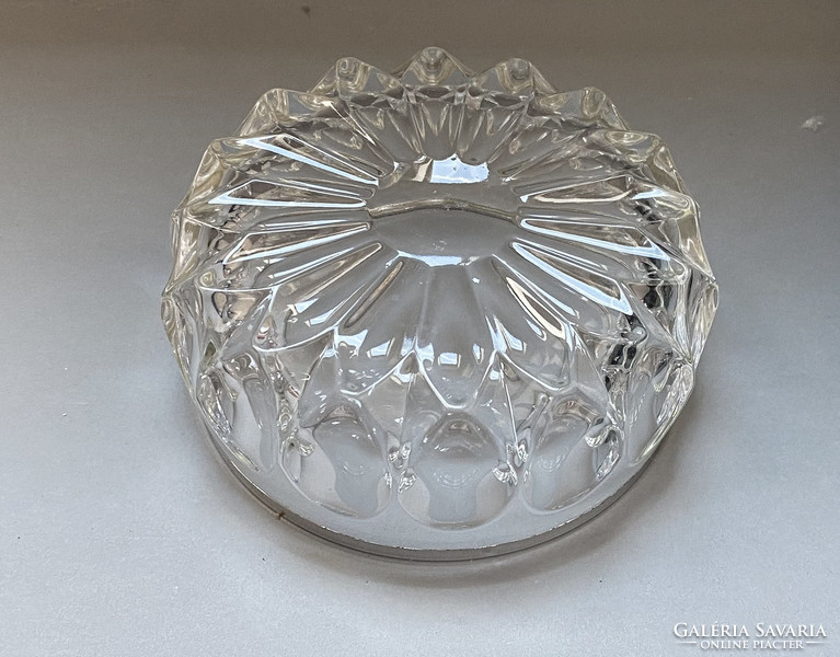 Serving candy with silver rim glass