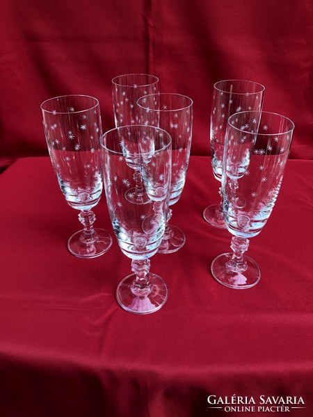 Set of polished glasses