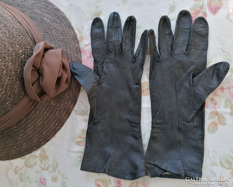 Vintage chevreau women's suede gloves
