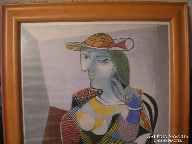 N1 Picasso kép ritkaság 50 x 40 cm üveglapos ritkaság  no comment ajándékozhatóan leárazva