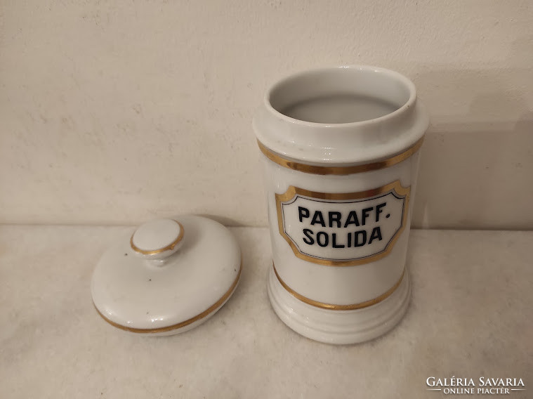 Antik patika dekoráció gyógyszertár porcelán patika tégely gyógyszer orvosi eszköz 234