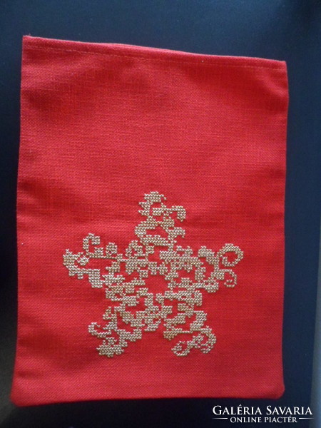 Red canvas gift bag