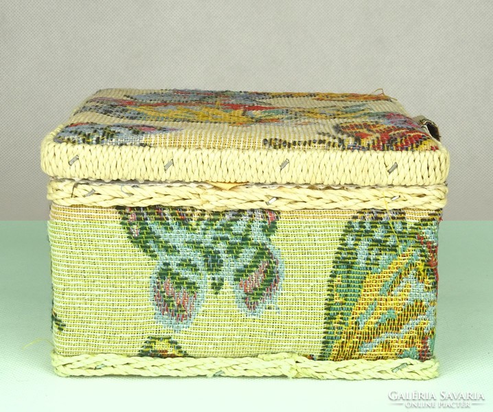 1G142 butterfly embroidered needlework sewing box