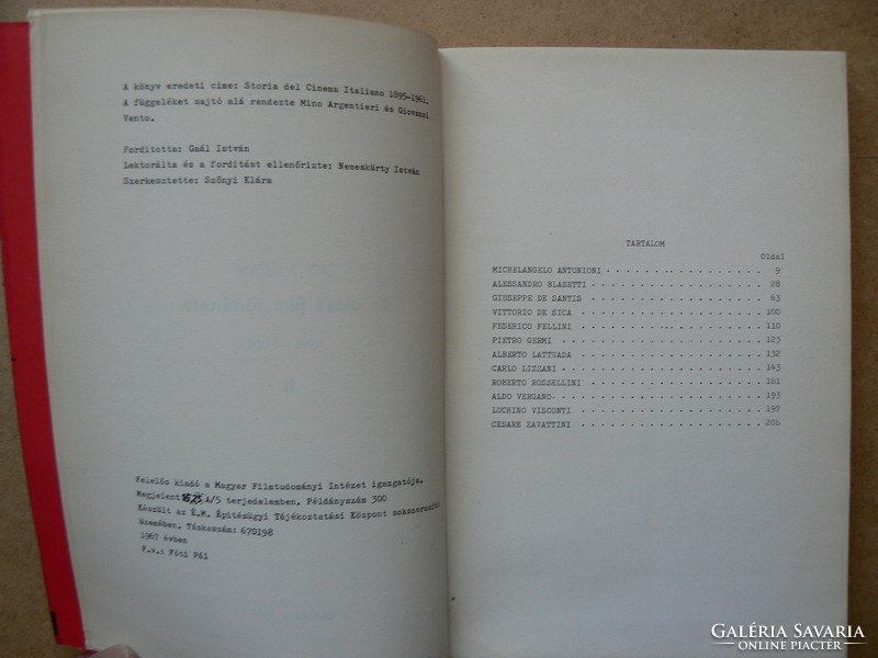 History of Italian film i.-Ii., Carlo lizzani 1967, book in good condition (300 copies), rarity !!!
