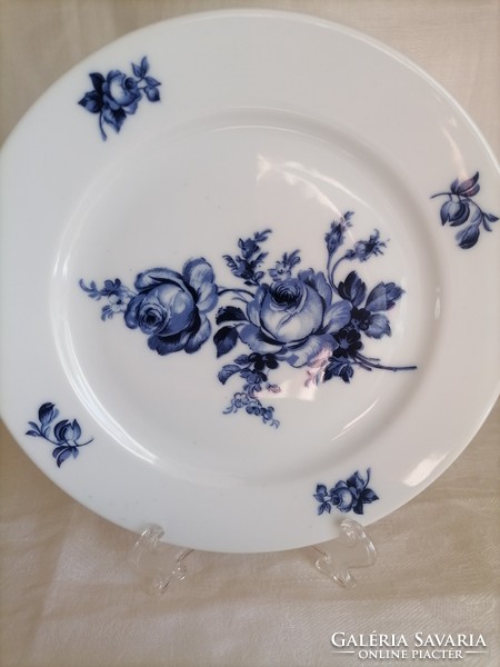 Bohemia porcelán, kék rózsás süteményes