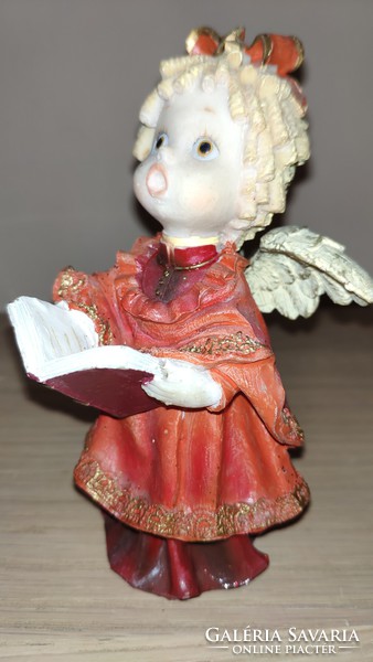 Old hand painted angel figurine ornament