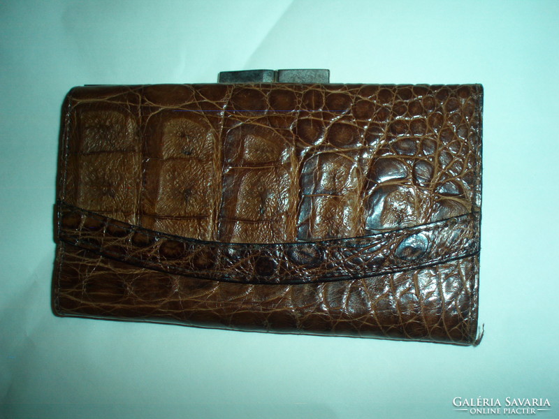 Vintage valódi krokodilbőr pénztárca