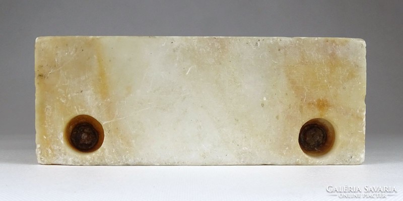 1G379 Régi Ruhla márvány kandalló óra 24 cm