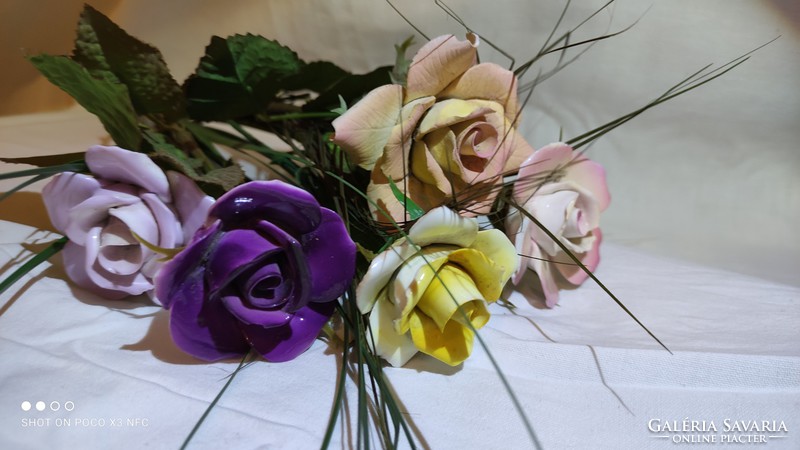 Extremely special price! Porcelain paridom exclusive rose bouquet 5 strands 3 bouquets available