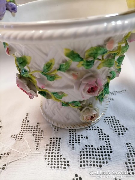 Antique porcelain sitzendorf centerpiece