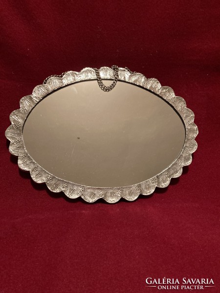Antique / 1900s / trembled, silver / 900 fineness / wall mirror